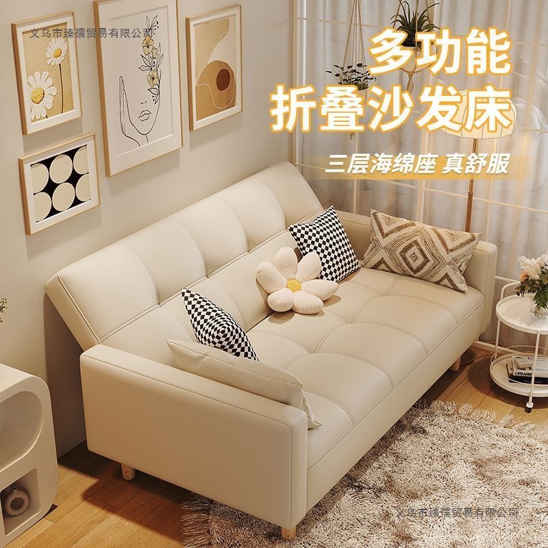 Folding Sofa Bed Multifunctional 2024 New Small Apartment Living Room Dual-Purpose Rental House Bedroom Simple Home Sofa 5