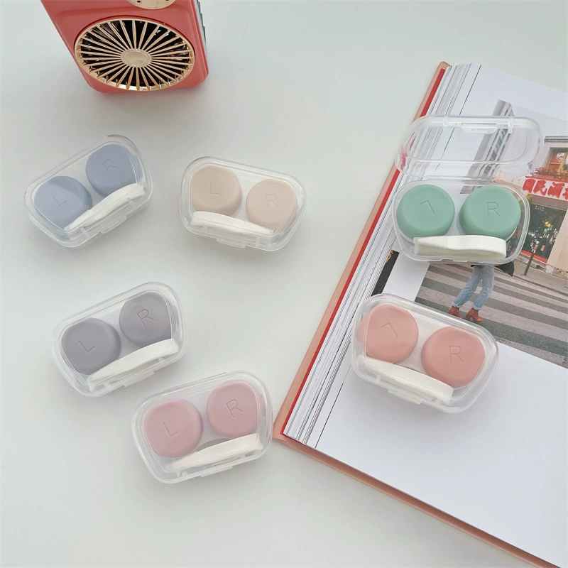 Japanese Style Small Fresh Contact Lens Box Portable Contact Lens Box Small and Cute Ins Salt Companion Storage Box