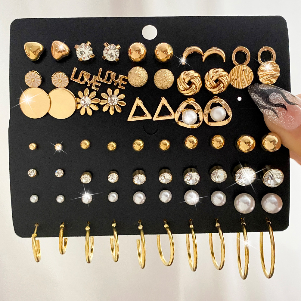 Simple Style Geometric Alloy Plating Womenu0027S Earrings