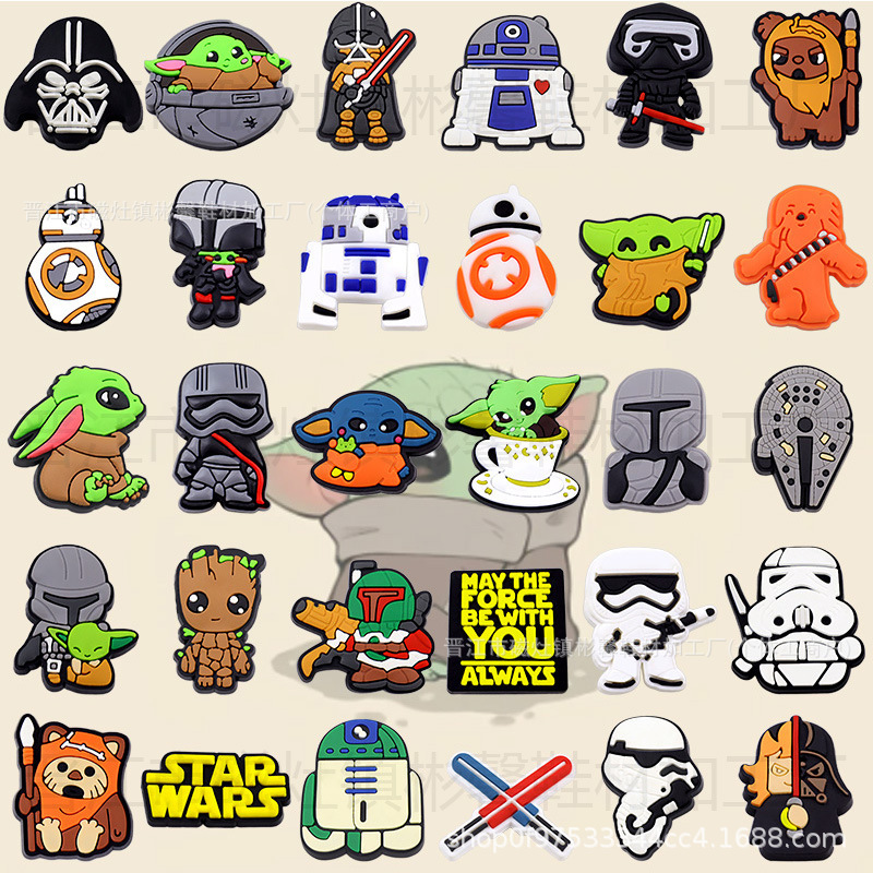 Star Wars Series Cross-border E-commerce Shoe Flower Accessories PVC Hole Shoe Buckle Shoe Accessories Diy Shoes