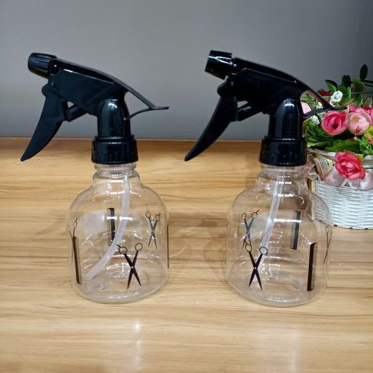 Barbería pulverización de agua pulverización de agua pulverización de maquillaje transparente prensado barbería tijeras pulverización de fábrica fuente al por mayor image 1