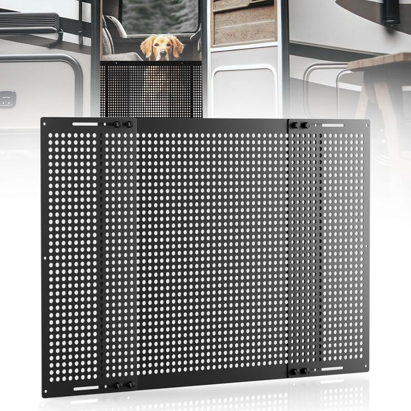 Aluminum Rv Entrance Screen Door Protective Net for Dogs, Adjustable Rv Screen Door Protective Net
