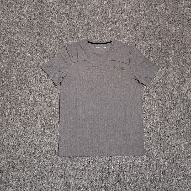 Brand Logo Official Net Ice Silk Quick-drying Breathable Stretch Short-sleeved T-shirt Men's Summer Fitness Casual Top