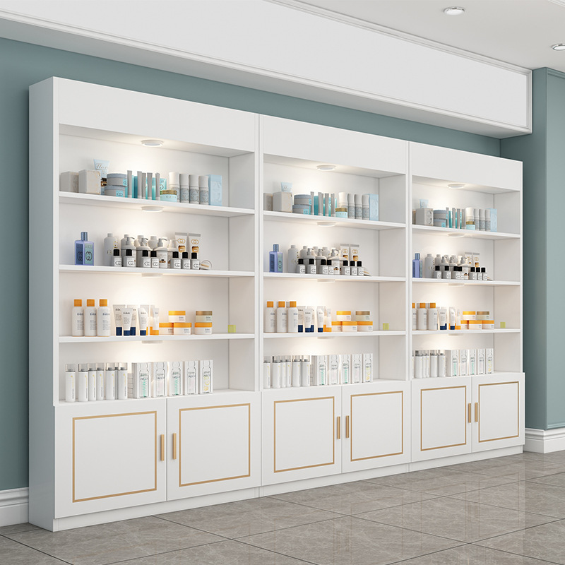 化妆品展示柜轻奢现代展柜货柜陈列柜美容院柜子产品货架展示架