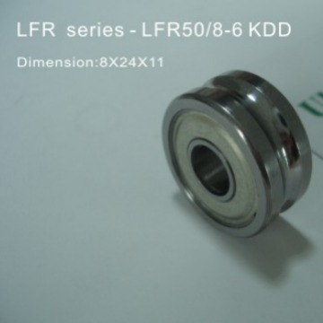 导轨滚轮LFR50/8-6KDD、R50/8-6ZZ轴承,带"哥特式"圆弧槽