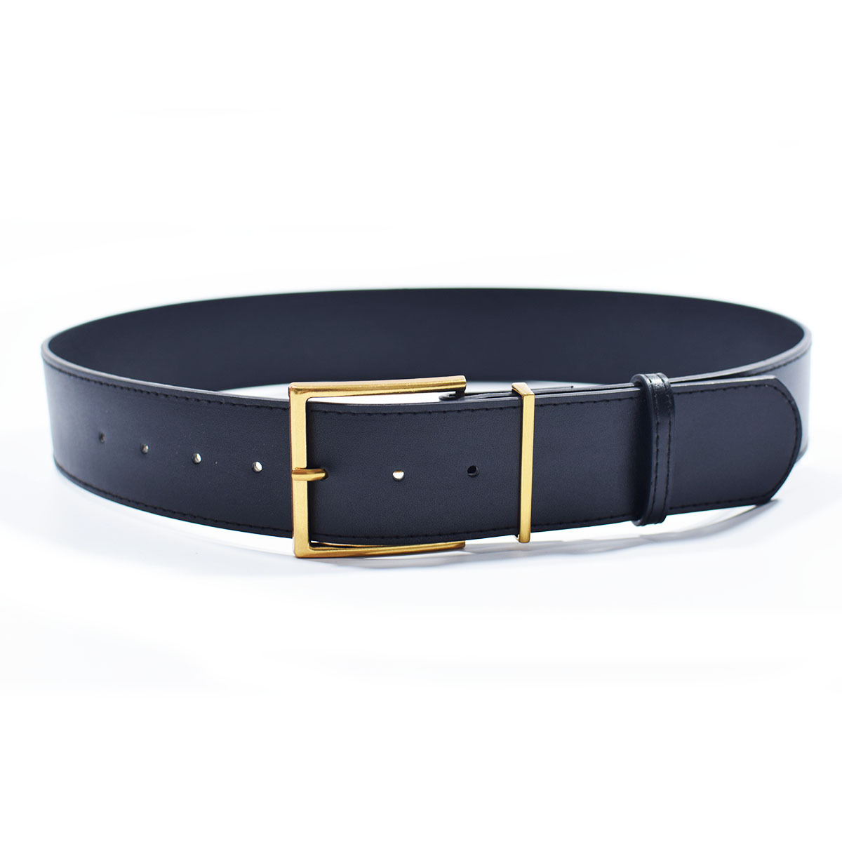 Cinto largo para mulher, cinto retro com fivela quadrada preto_voghion.com