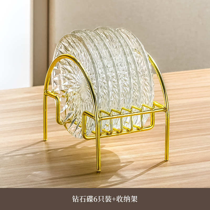 Japanese-style Internet Celebrity Snack Plate Glass Dinner Plate Living Room Coffee Table Household Snack Dish Plate Bone Spitting Dried Fruit Plate Fruit Plate