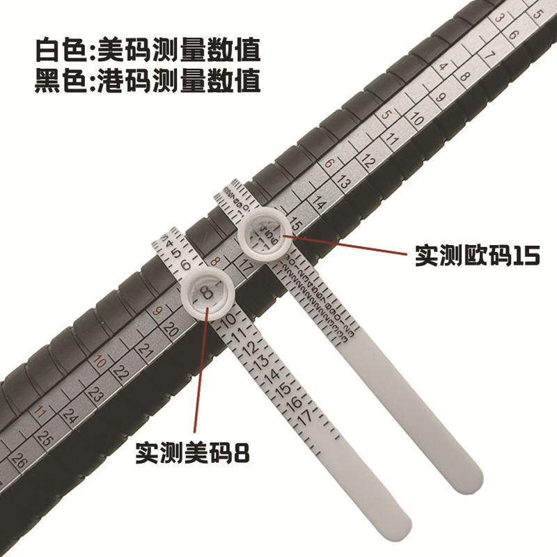 クロスボーダーホットセールアメリカンサイズ香港リングリング拡大鏡付きサイズ測定用ソフト定規付きプラスチックリング定規|undefined