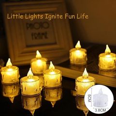 LED电子蜡烛灯求婚室内表白浪漫布置 生日创意装饰透明烛光氛围灯