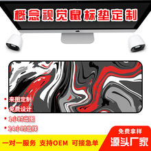 鼠标垫快捷键办公加厚锁边卡通游戏电脑桌垫来图定制超大耐脏跨境