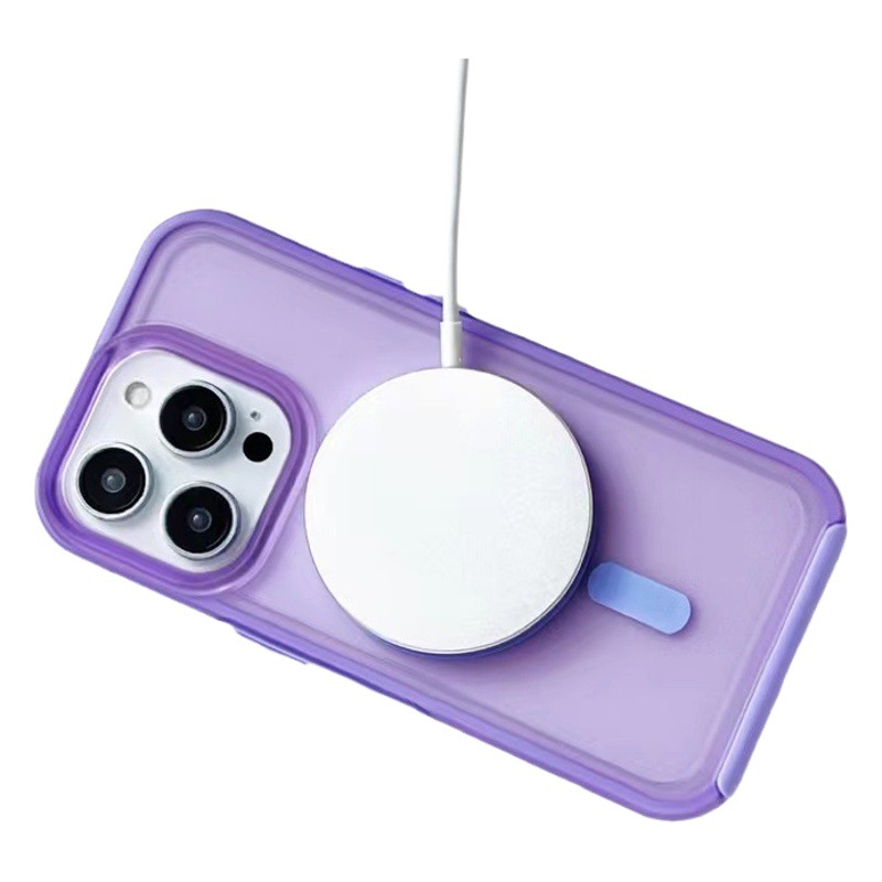 Aplicable iPhone14promax Carcasa para teléfono móvil semitransparente mate agradable para la piel Apple 16 magsafe antihuellas