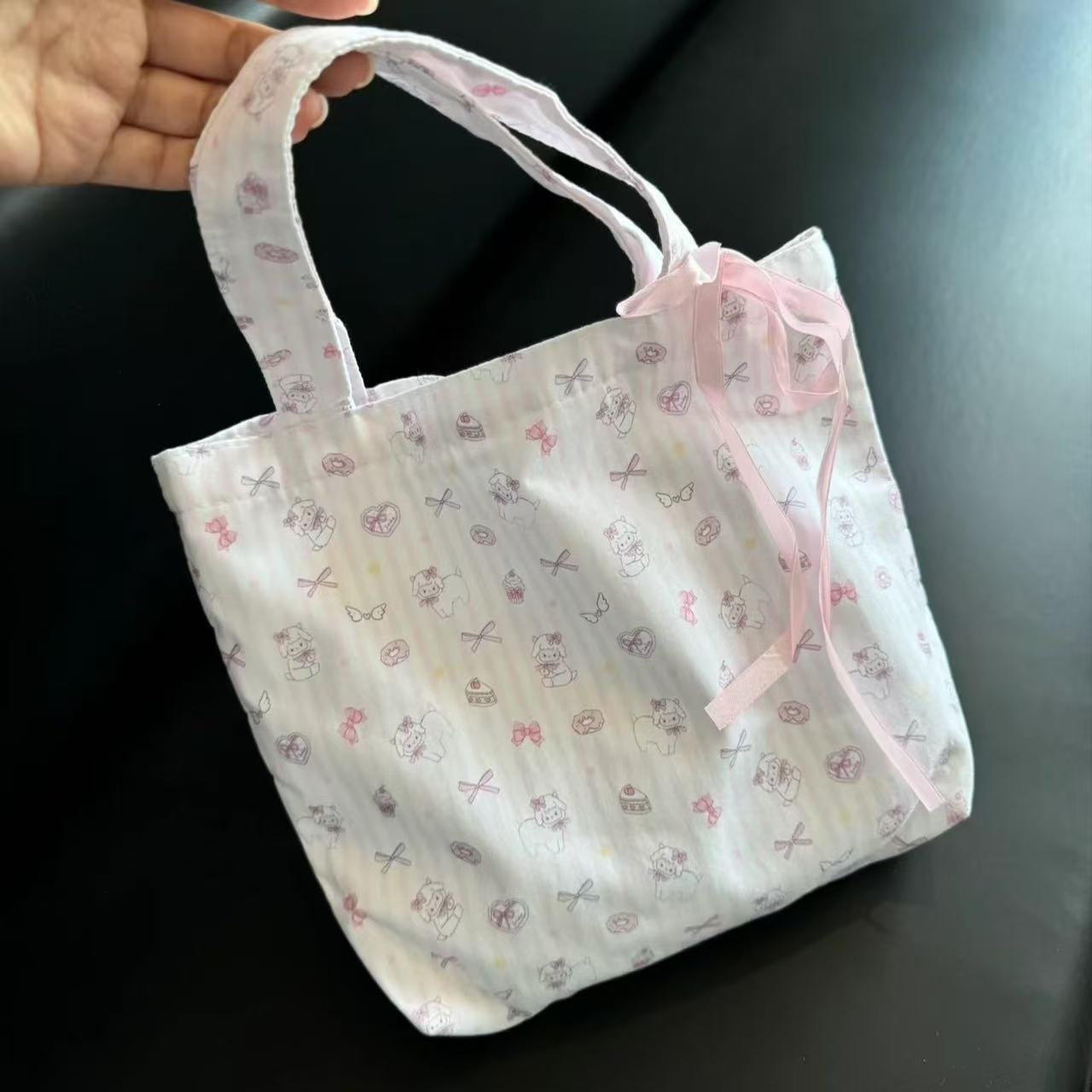 Canvas Tote Girl Cloth Bag Cartoon Large Capacity Handbag Manufacturer Wholesale Ins Style Casual Shoulder Bag Cloth Bag