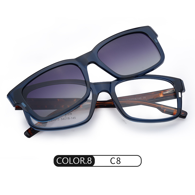 Azul oscuro brillante gris progresivo C8