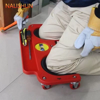Car repair car knee pads with wheel pedal universal mobile kneeling pulley kneeling mat floor tile porcelain