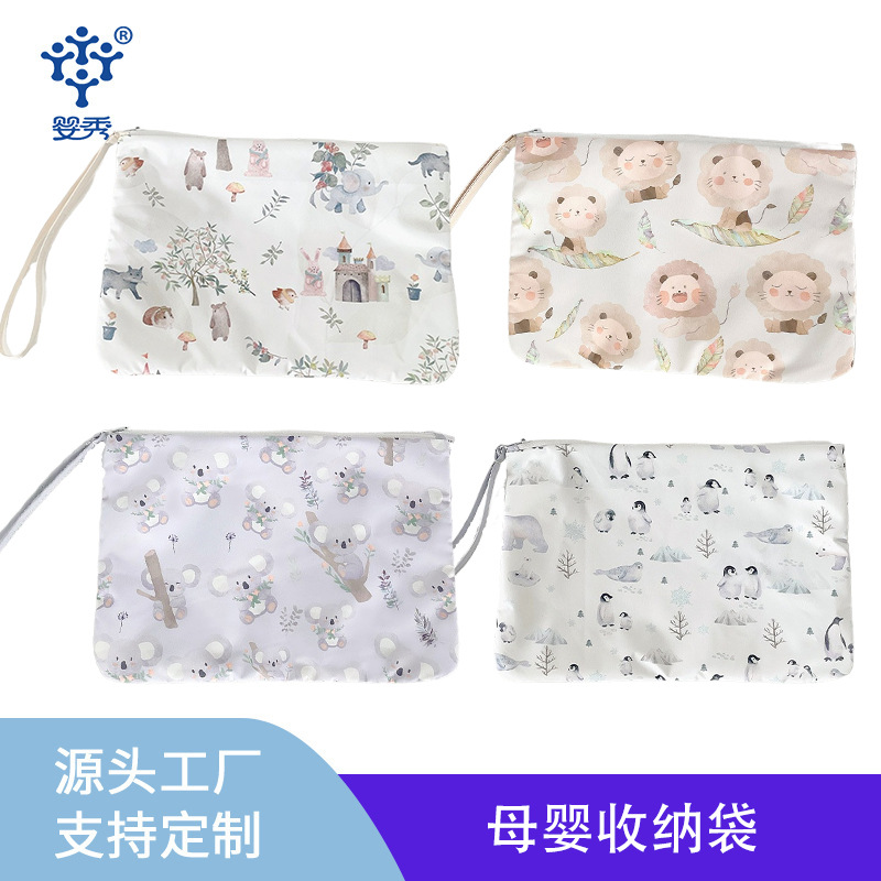 맞춤형 국경 간 엄마와 아기 보관 가방 아기 침대 옆 걸이 가방 보관 가방 기저귀 가방 아기 기저귀 가방 wetbag