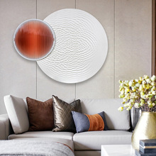 创意抽象圆形亚克力3d立体画现代简约客厅浮雕装饰画卧室餐厅挂画