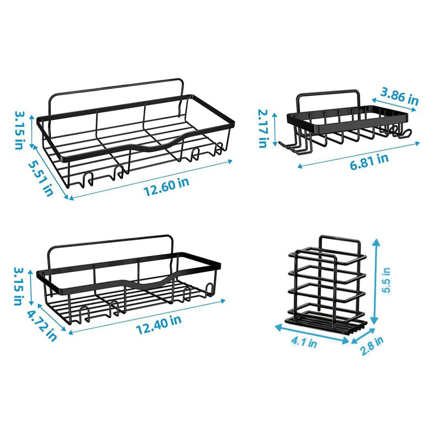 Amazon baño almacenamiento rack baño ponche libre jabón ducha rack artículos de tocador rack