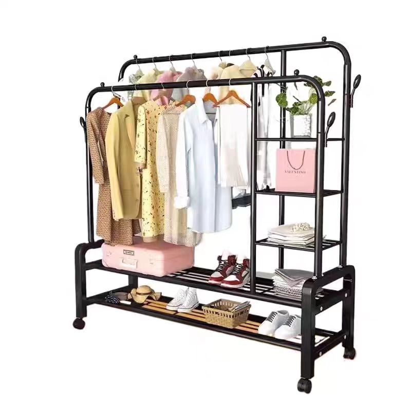 percha de secado simple piso casero dormitorio colgar ropa estante dormitorio balcón interior percha de secado plegable barra de sandala