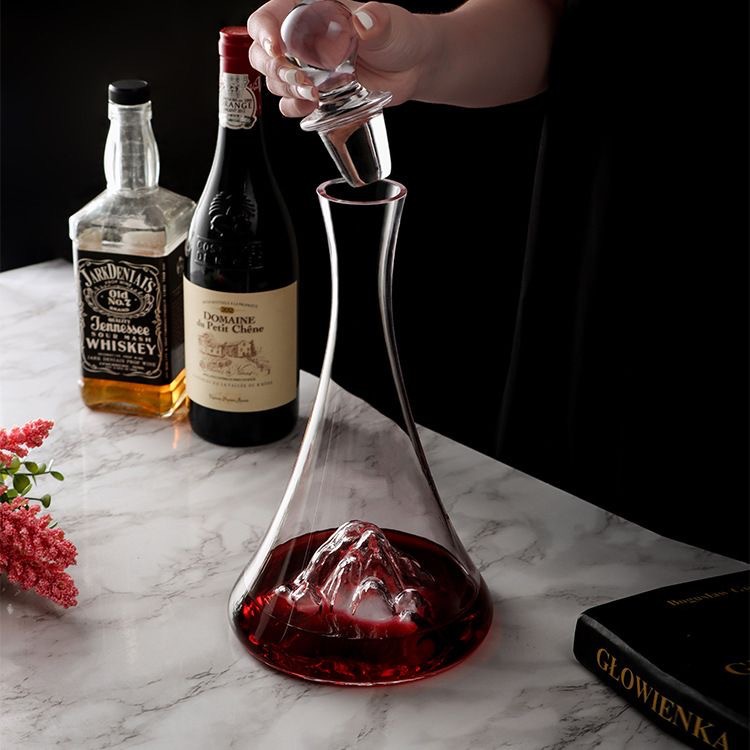 Iceberg rápido decantador de vino de alta calidad taza de vino rojo conjunto casero cristal dispensador de vinos dispensador de vinos botella de vino
