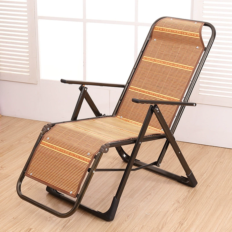 Кресло из ротанга, складное кресло для обеда, домашняя кровать для сна, балкон, бамбуковое кресло для пожилых людей, летнее кресло с подлокотником для отдыха, бамбуковое кресло для отдыха