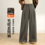 加厚压褶新款显瘦阔腿裤
