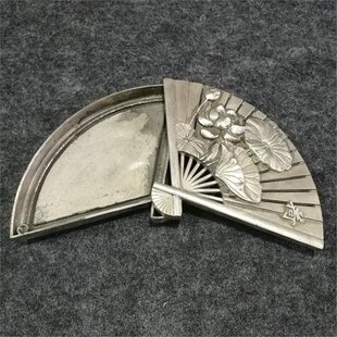 Antique Brass White Copper Fan-Shaped Creative Incense Burner Incense Burner Home Incense Home Furnishings Agarwood Sandalwood Disc Incense Burner