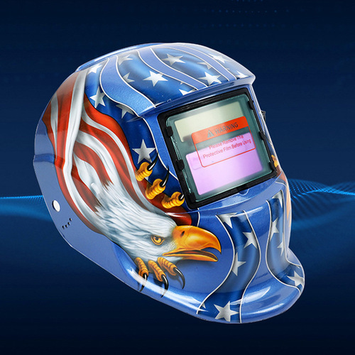 Solar-Powered Auto-Darkening Welding Helmet: High-Intensity Light & Spatter-Resistant, Head-Mounted Protective Mask for Welders