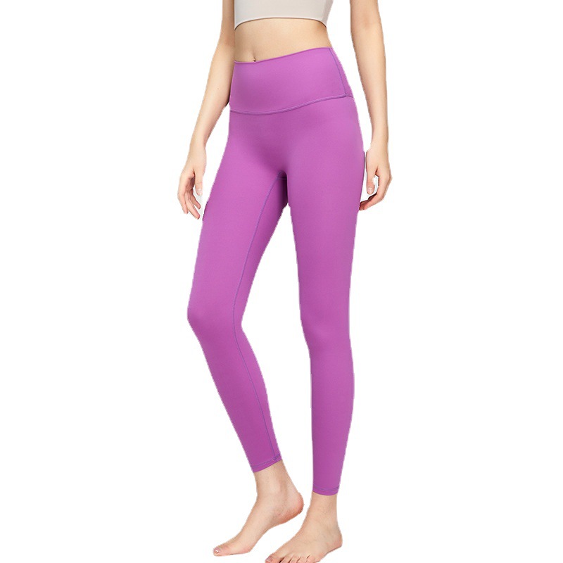 Ropa de yoga desnuda transfronteriza para mujer Peach Hip lifting fitness pantalones running Pantalones deportivos ajustados pantalones de yoga de secado rápido