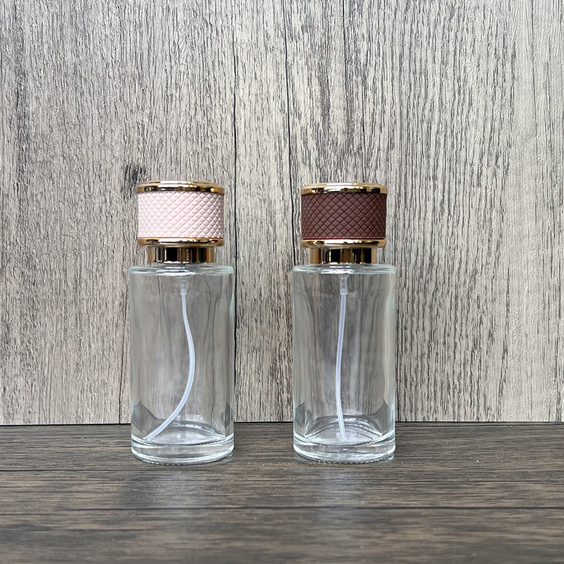 现货螺口B255-50ml圆柱形便捷玻璃香水分装瓶/化妆品按压喷雾空瓶