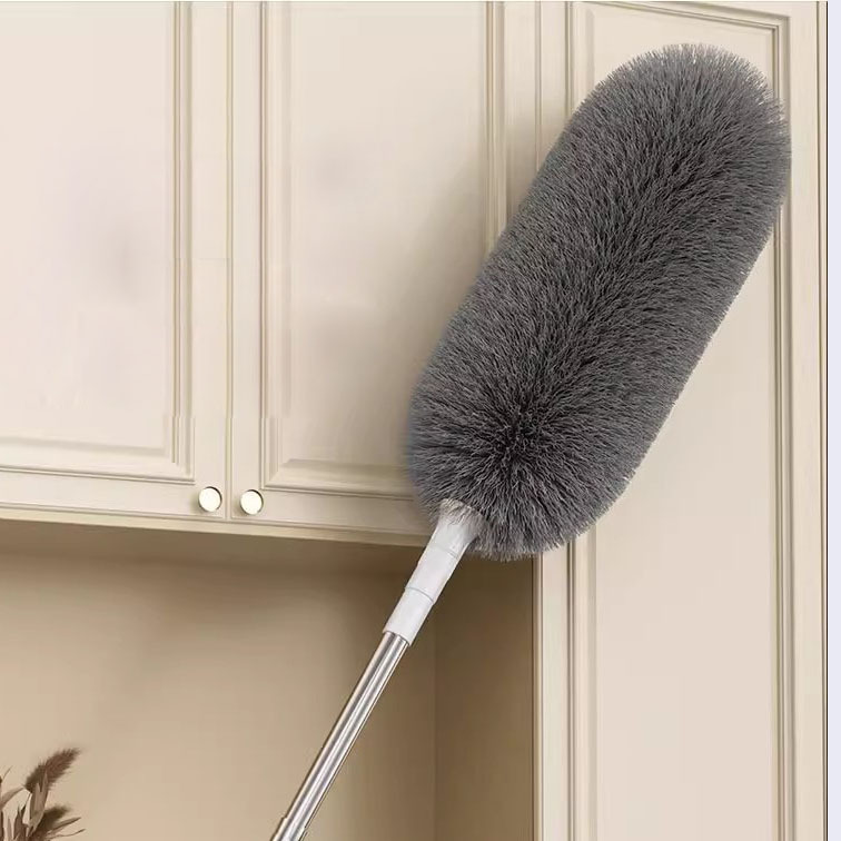 Household Dust Removal Feather Duster, Extendable and Extendable Lengthened Duster for Cleaning Spider Webs and Dust