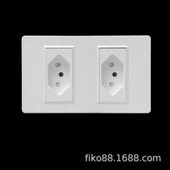 86-type Brazilian 3-hole wall power socket, 10A three-prong USB panel, Swiss standard outlet