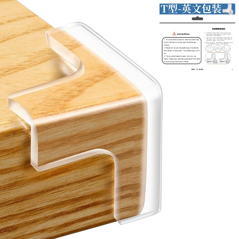 Cross-border export anti-collision corner transparent soft baby safety table corner protector for babies, glass coffee table silicone corner guard