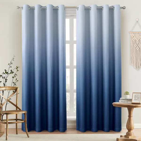 Blue and white