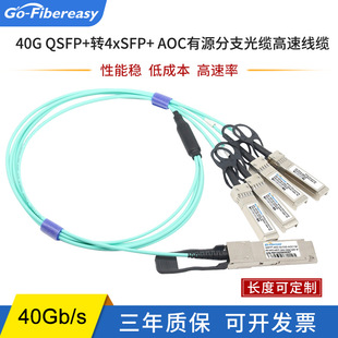 �S�҃���40G AOC��Դ���| QSFP�D1��4xSFP�ѯB�� ��ģOM3���|