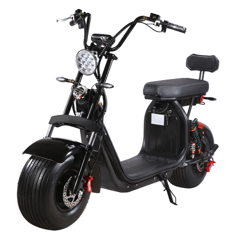 Kuji bicicleta eléctrica monopatín de litio tranvía Harley coche eléctrico neumático ancho adulto batería coche motocicleta rueda grande