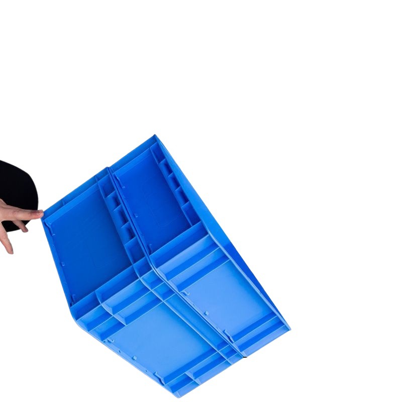 Caja de plástico grueso estándar de la UE rectangular piezas de automóviles logística caja de rotación con cubierta gran caja de tortuga alta image 5
