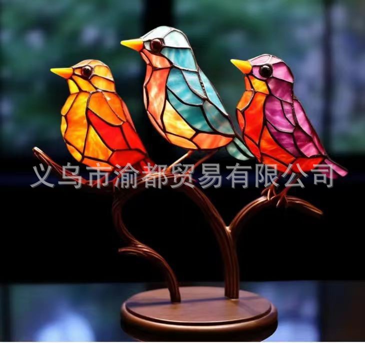 Un gran número de en stock nuevo Amazon pájaro adornos decoración del hogar adornos Baihua pájaro colgante serie de grupo de aves