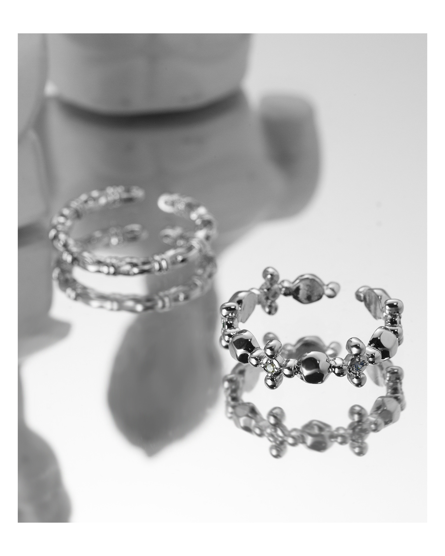 Simple Style Geometric Copper Plating Zircon Open Ring