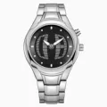 Round seconds display - black