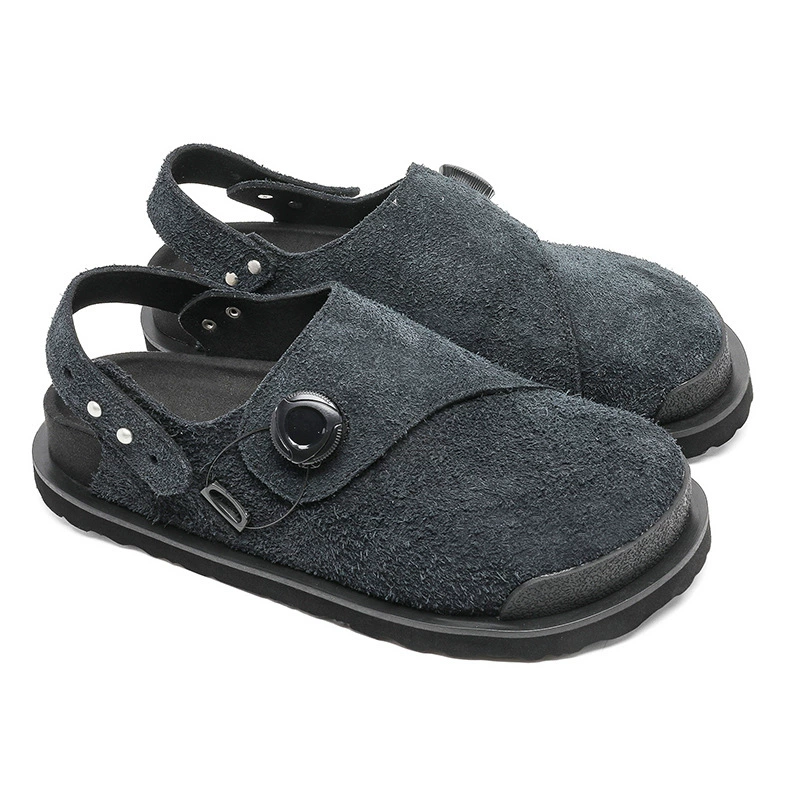 Сабо (Birkenstock) женские кроссовки на толстой подошве из замши и телячьей кожи, повседневный винтажный стиль