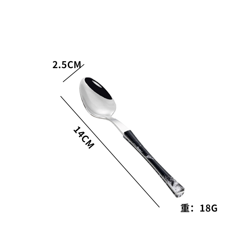 Cross-border Amazon imitación de acero inoxidable mango de madera pequeña cintura cuchillo, tenedor y cuchara de cuatro piezas conjunto occidental vajilla regalo traje de regalo para la boda