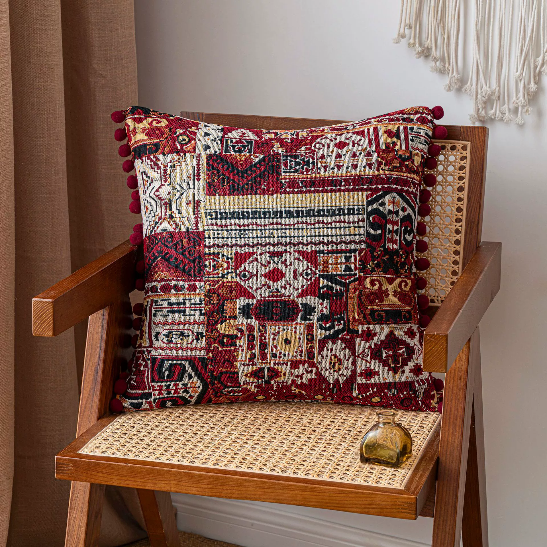 Decorative retro pillow / cushion, floral & patterned designs, sizes 30×50 cm and 45×45 cm