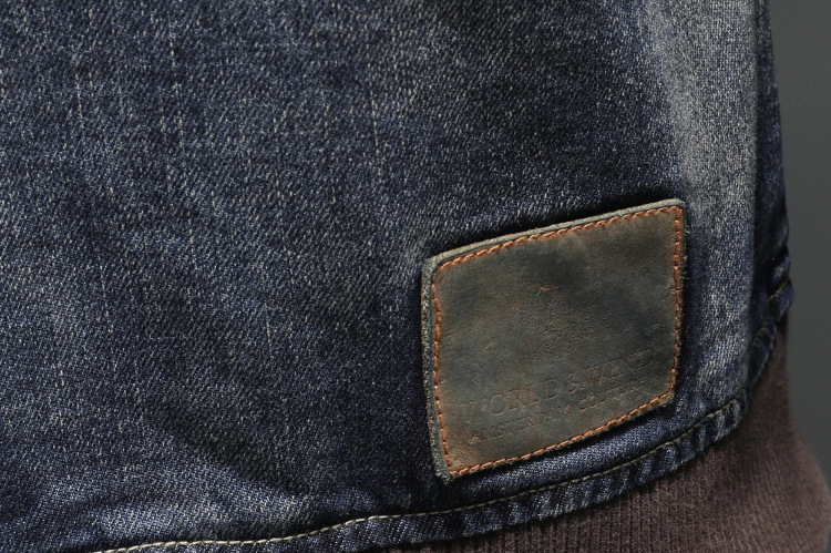Stylish Retro Men's Denim Jacket Stand Collar Motorcycle Style_voghion.com