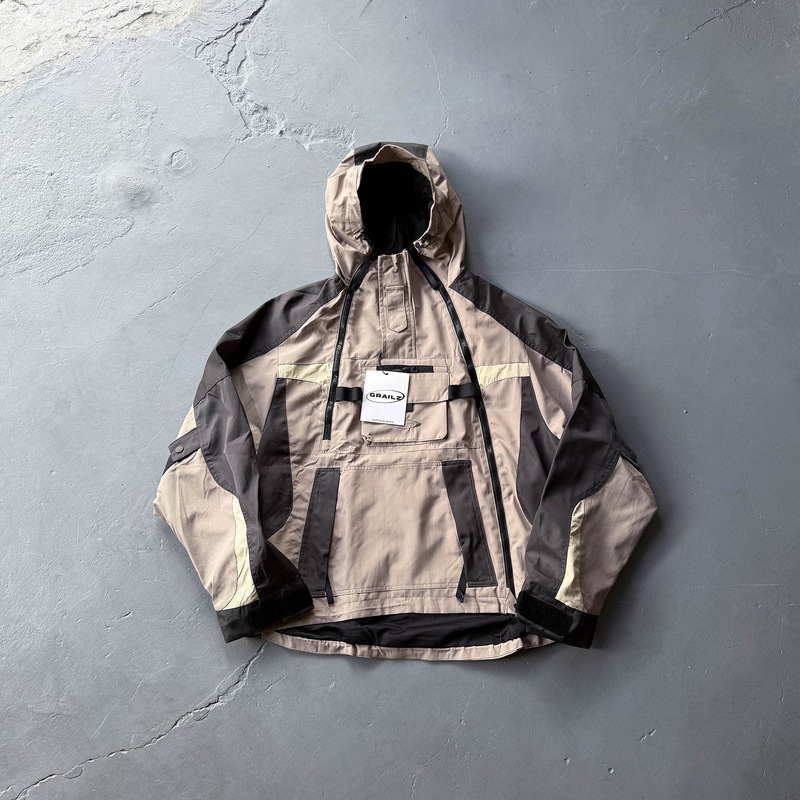 Super Discount Trendy Brand Grailz Deconstructed Nylon Splicing Functional Jacket Zipper Jacket Super Discount Trendy Brand Grailz Deconstructed Nylon Splicing Functional Jacket Zipper Jacket