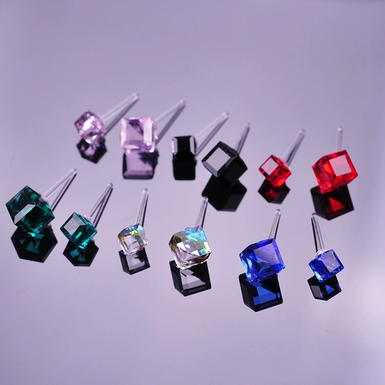 Хрустальные сережки, серьги, небольшой свежий набор, оптовая продажа, простой и элегантный дизайн