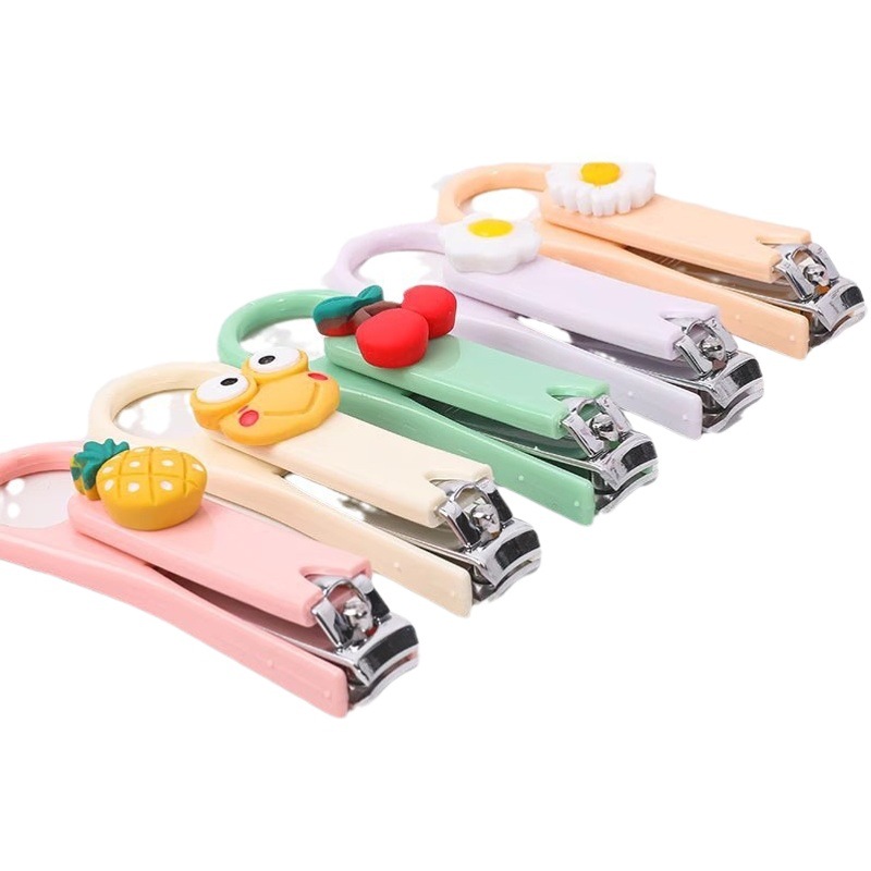 Printed logo factory wholesale Cartoon creative nail clippers cute portable nail clippers household folding nail clippers