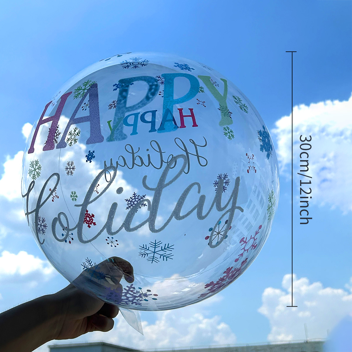 Red de red transparente estampado luminoso de 20 pulgadas bola de onda mercado nocturno puesto callejero globo decoración de cumpleaños accesorios