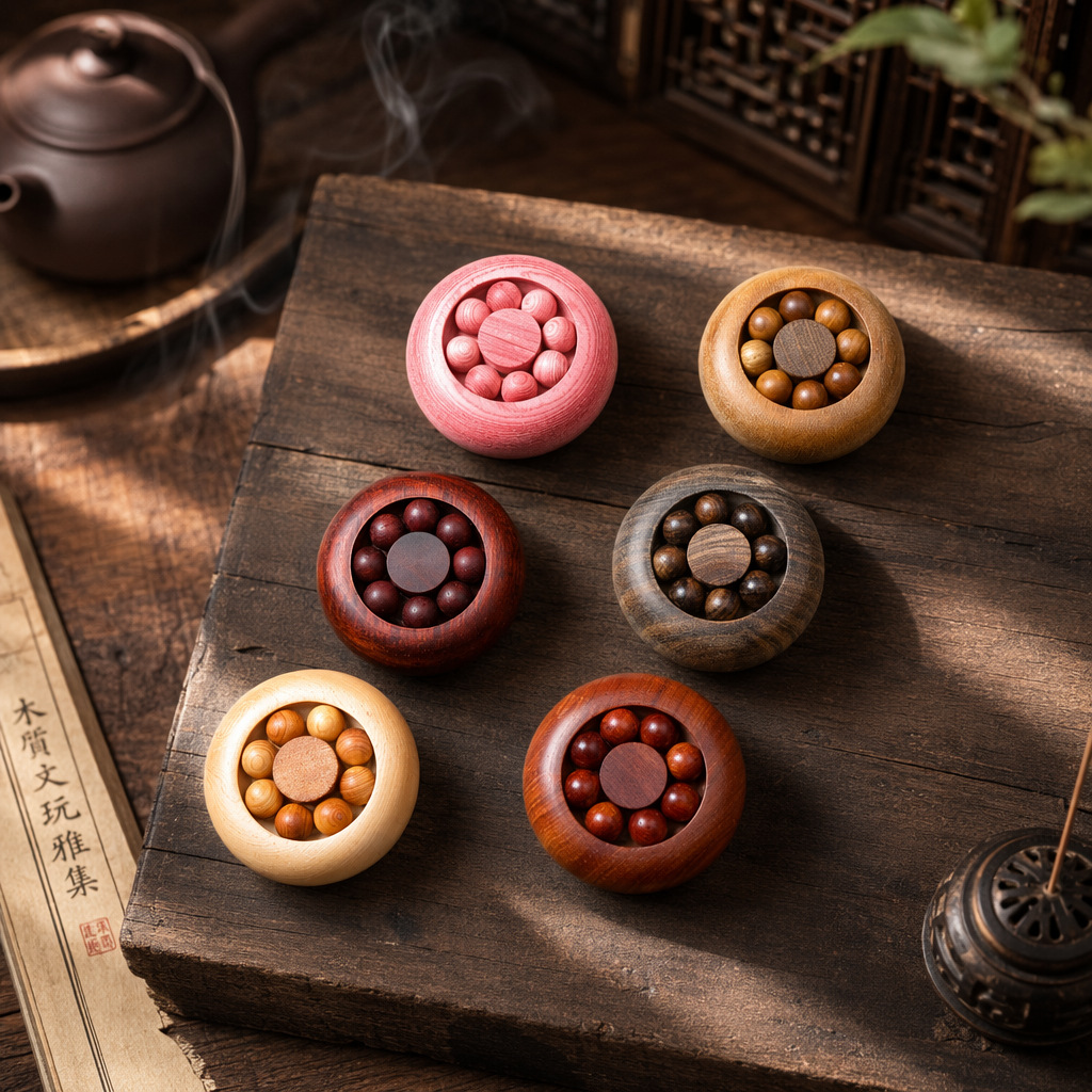 崖柏木转运珠创意摆件解压手把件黄金檀木文玩木质工艺品厂家直供