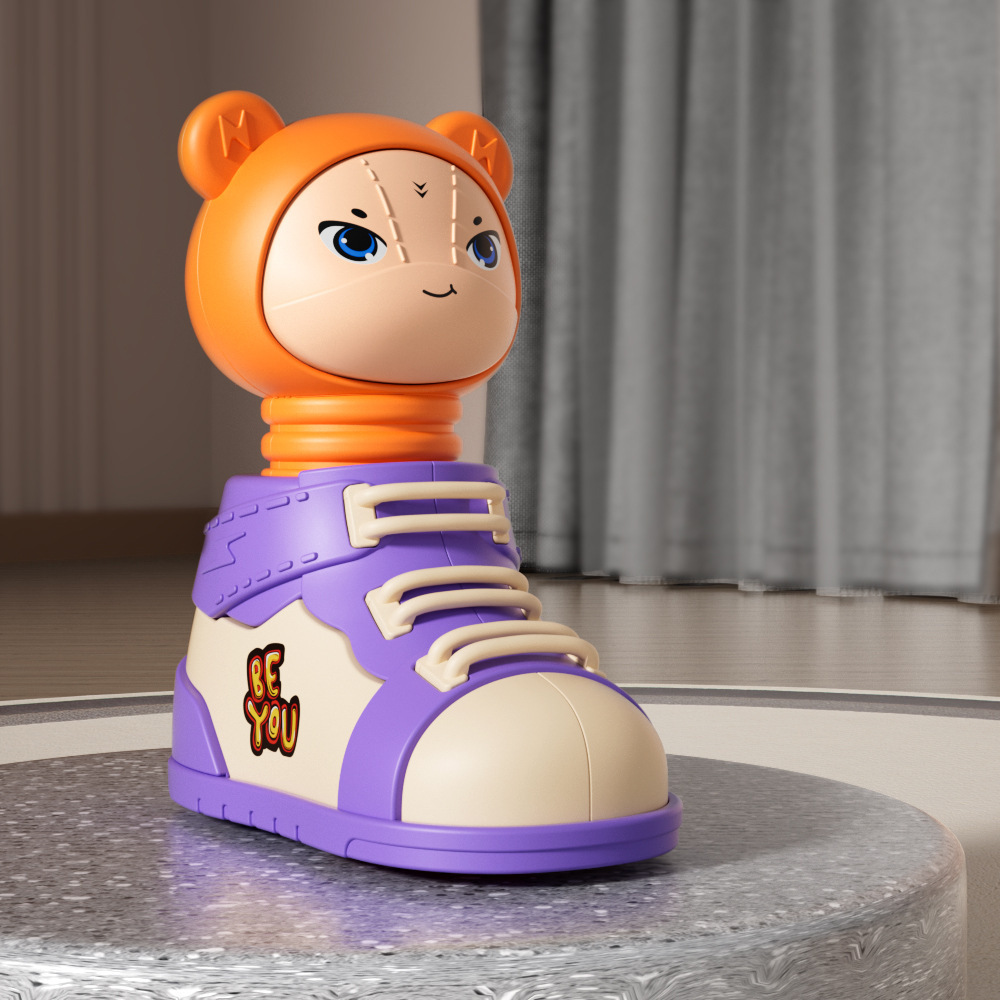 Los juguetes para niños presionan los zapatos de dibujos animados que se pueden cargar con azúcar, se pueden devolver a la inercia, los juguetes educativos, los puestos de regalos, los puestos al por mayor