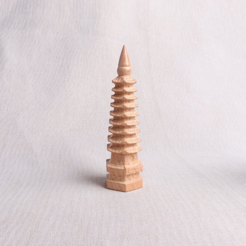 桃木7层9层11层13层文昌塔木雕摆件工艺品办公室考试文昌塔摆件|undefined